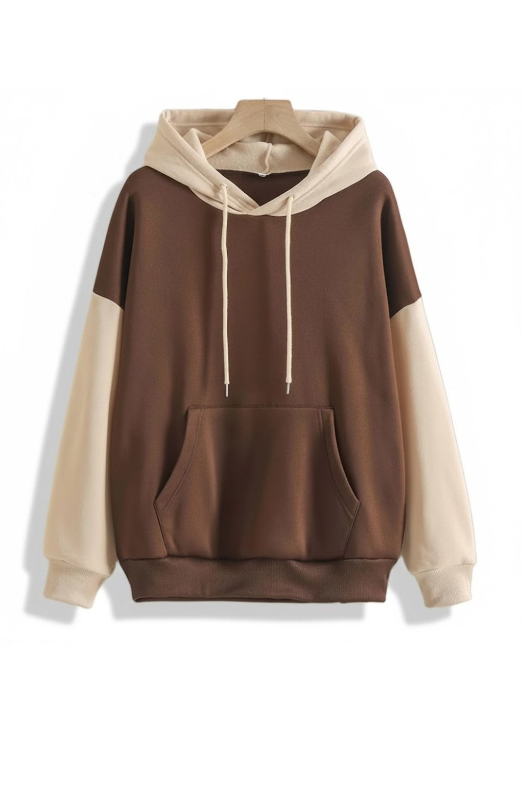 Brown With Cream Basic Hoodie (Unisex)