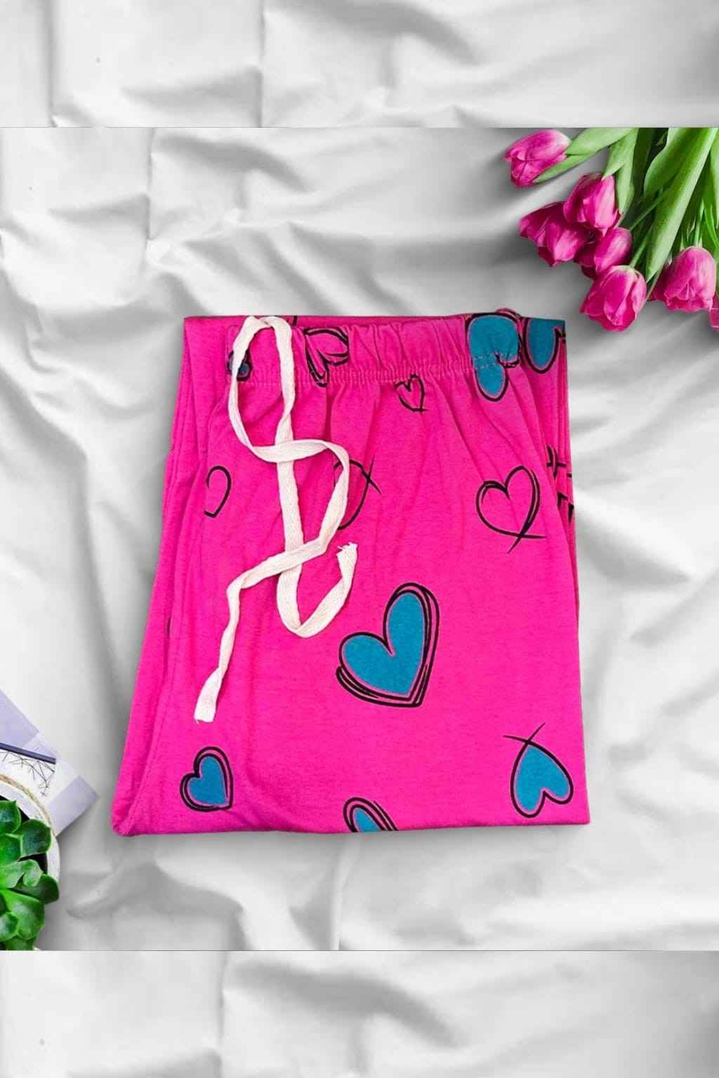Heart Pattern Sleeping Pajama For Women