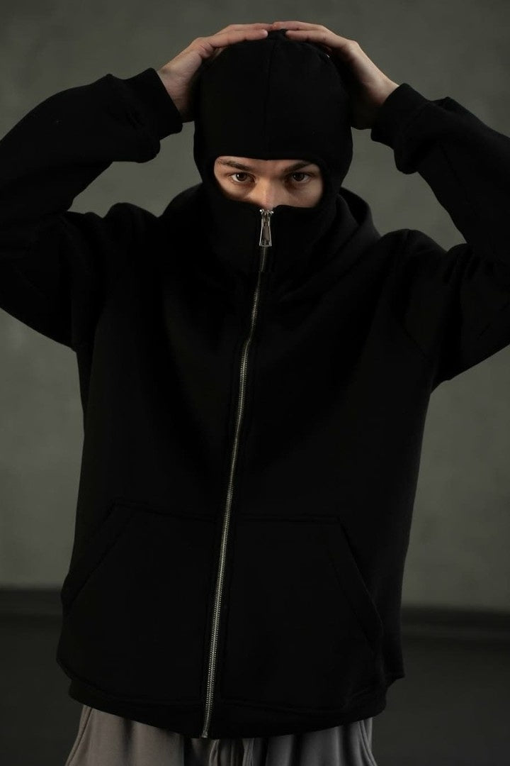 Balaclava Ninja Zipper Hoodie Jacket
