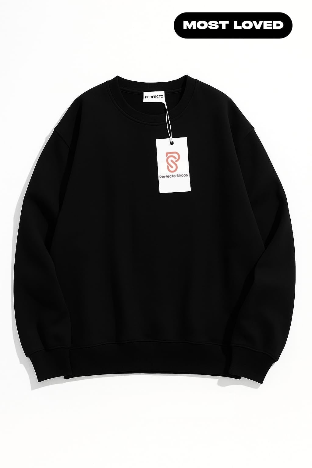 Black Basic Sweat Shirt Unisex