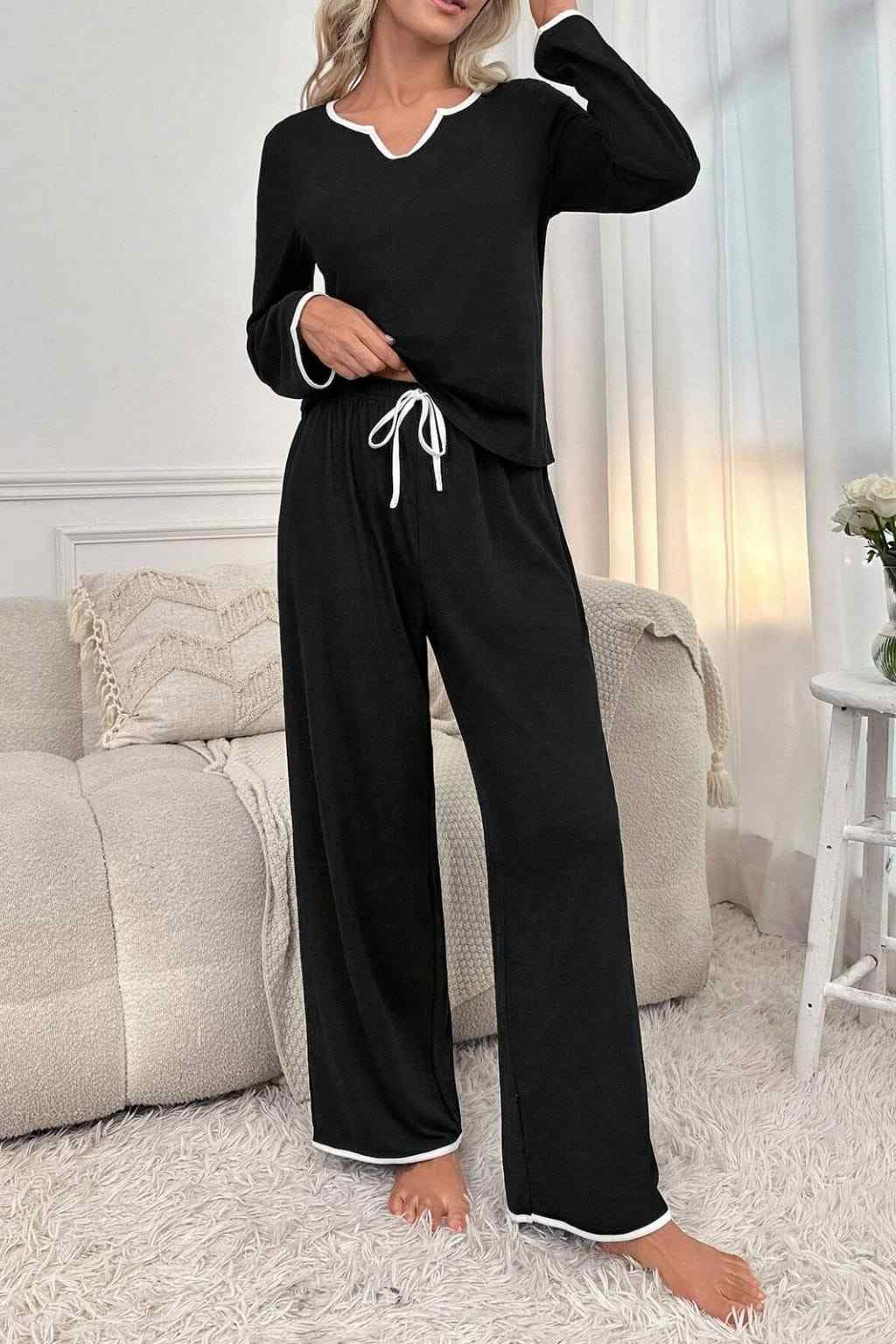 Black Palazzo Style Night Suit