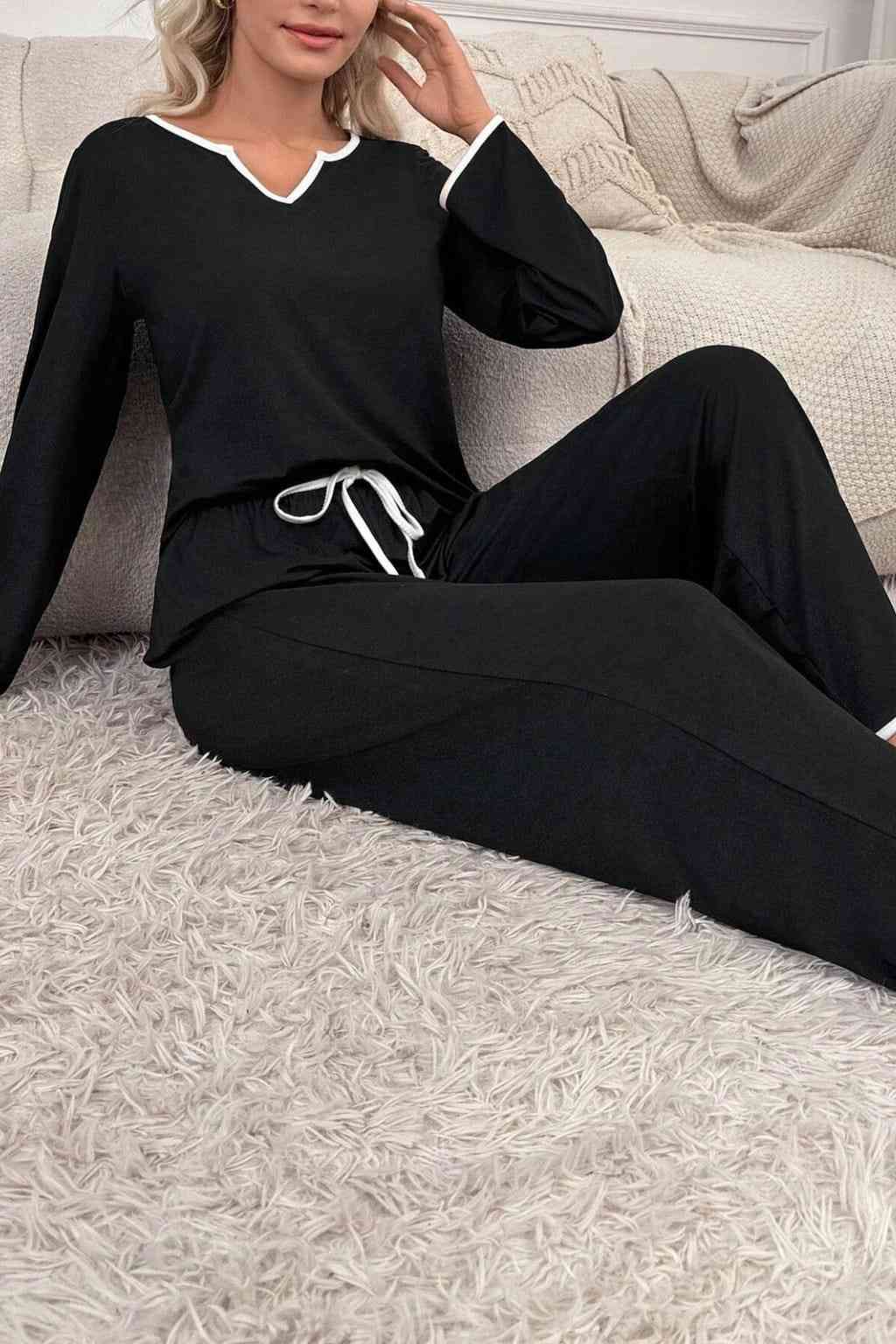 Black Palazzo Style Night Suit