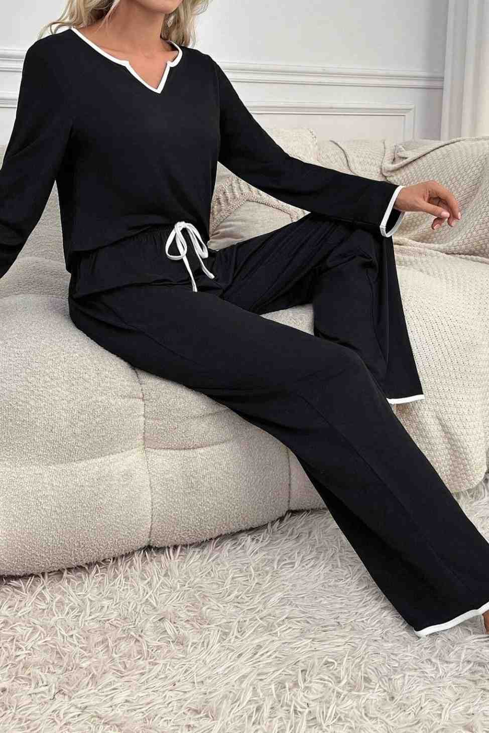 Black Palazzo Style Night Suit