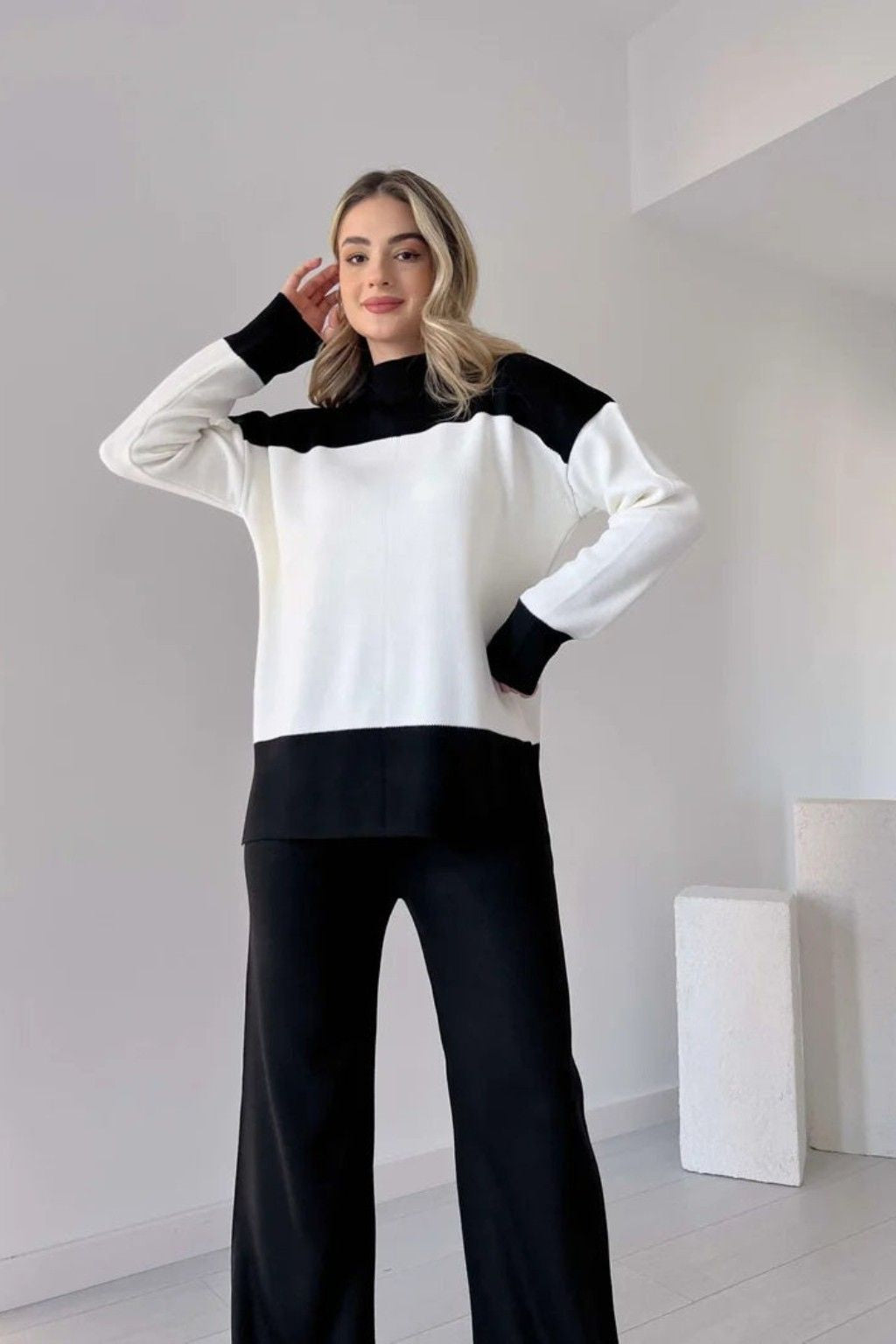 Black Panel Style Co-Ord Sets For Women