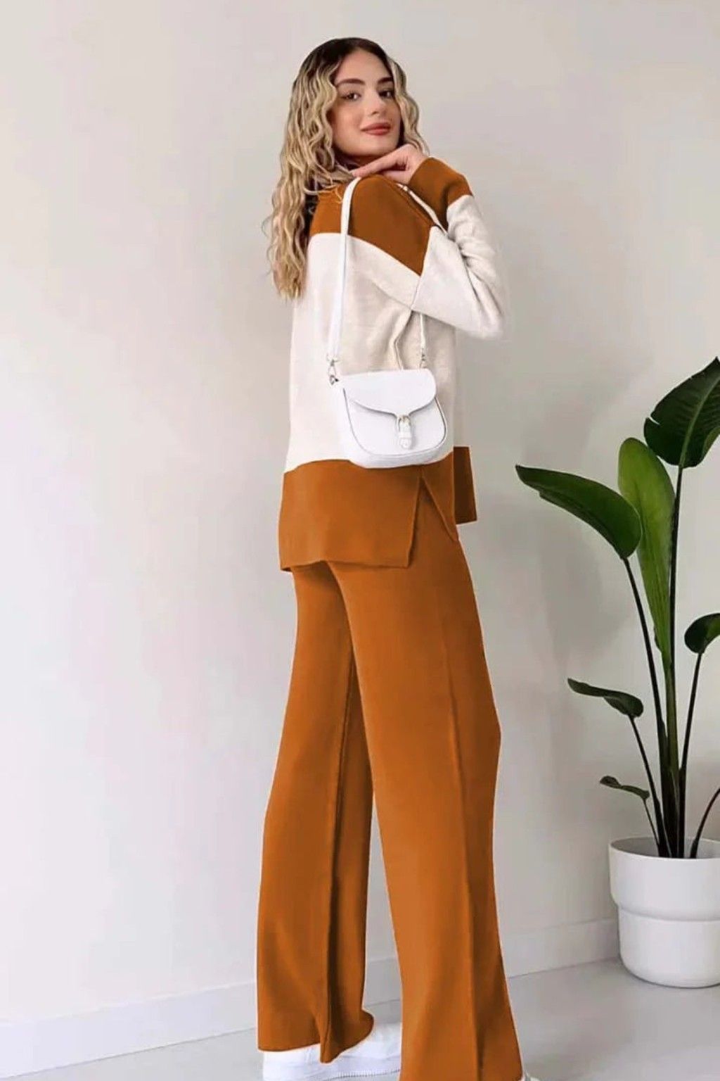Camel Panel Style Co-Ord Sets For Women