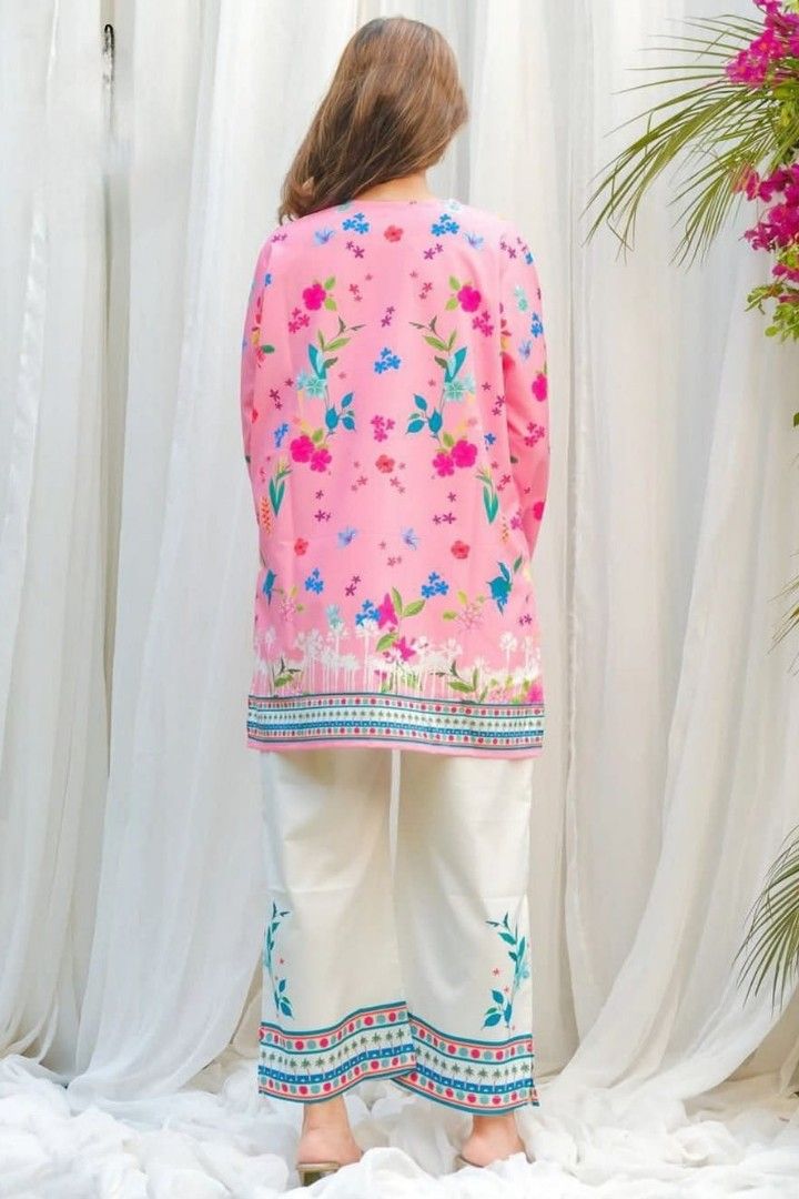 Floral Pink Charm 2PC