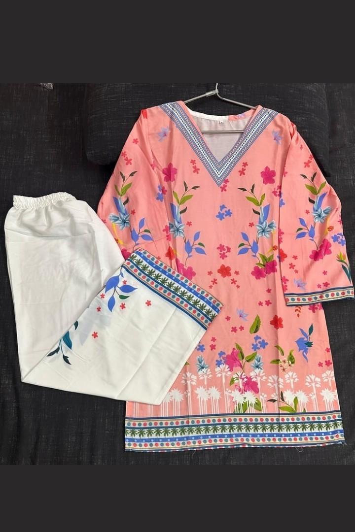 Floral Pink Charm 2PC