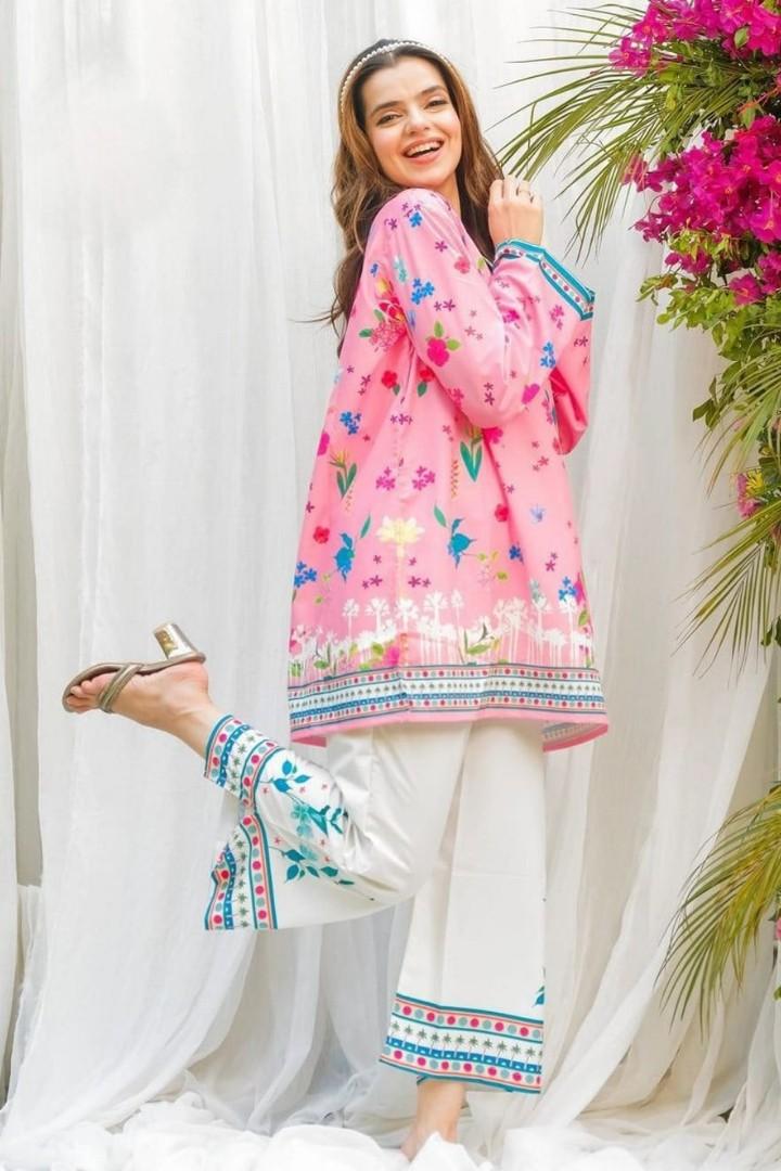Floral Pink Charm 2PC