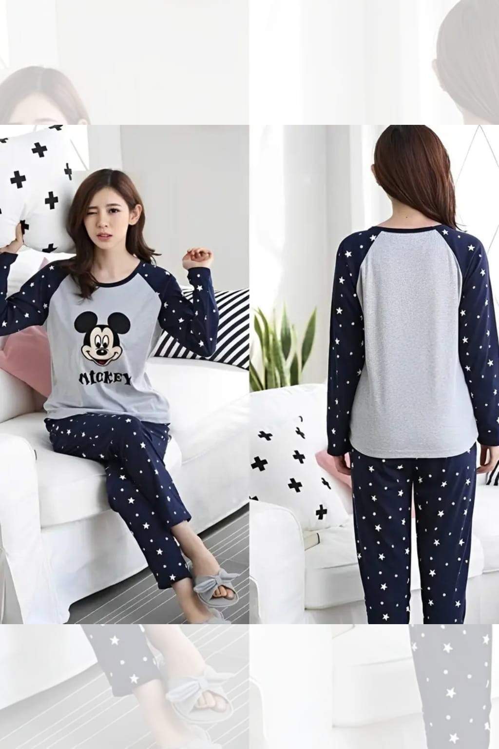 Mickey Stars Printed Pajama Night Suit