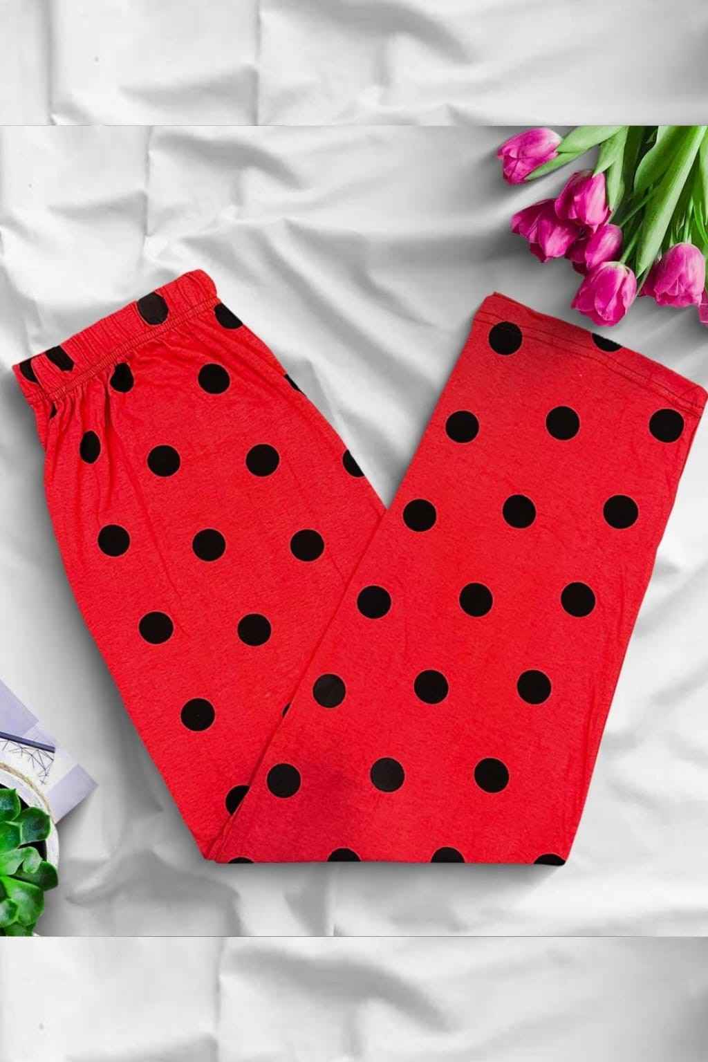 Red Dot Sleeping Pajama For Women