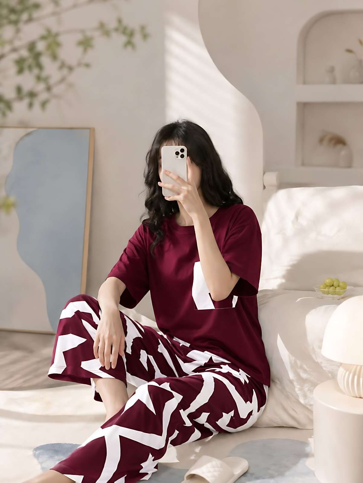 Burgundy Bliss Women's Pj Set
