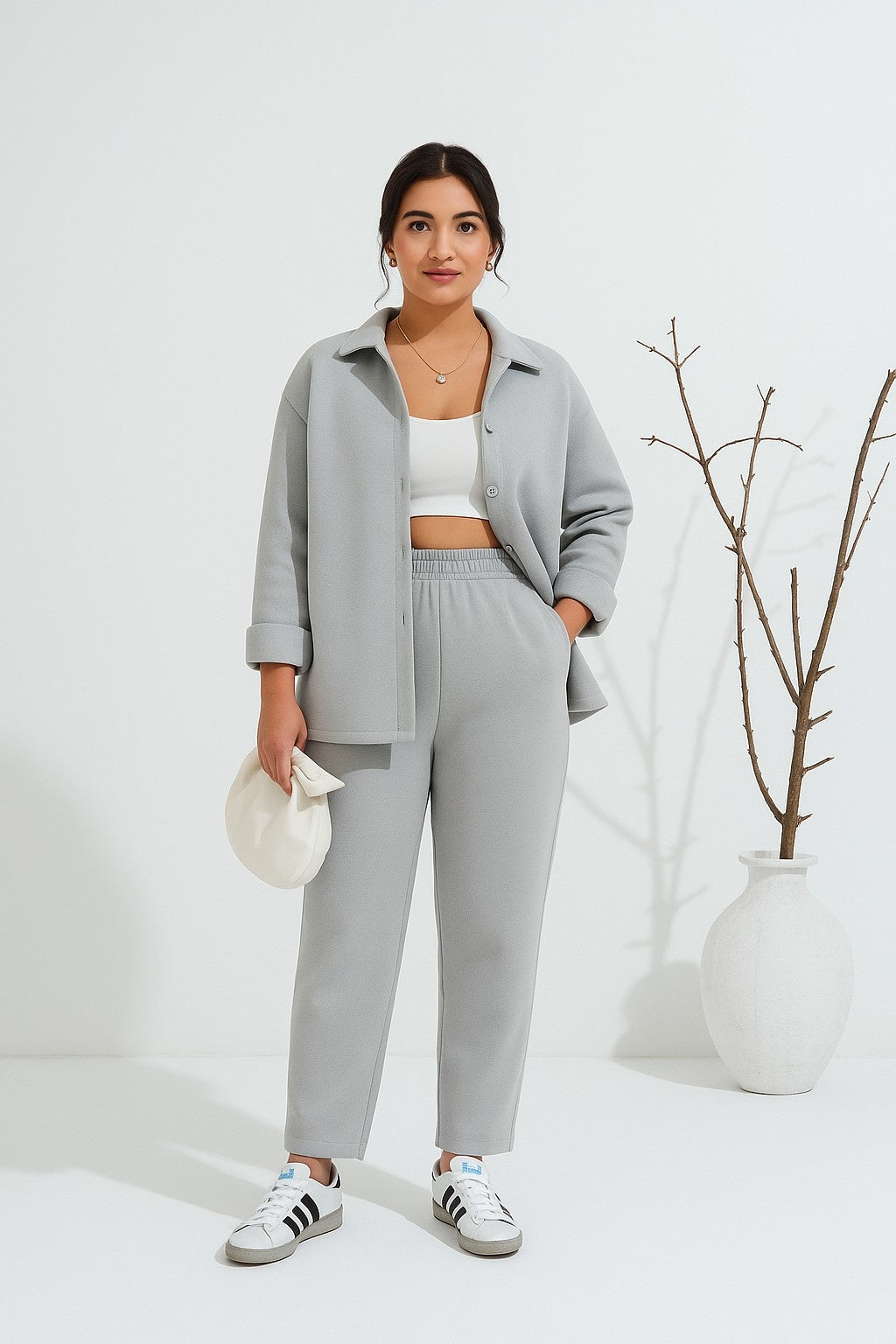 Winter Button Style 2 PC Co-Ord Set
