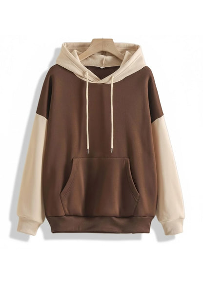 Brown With Cream Basic Hoodie (Unisex)