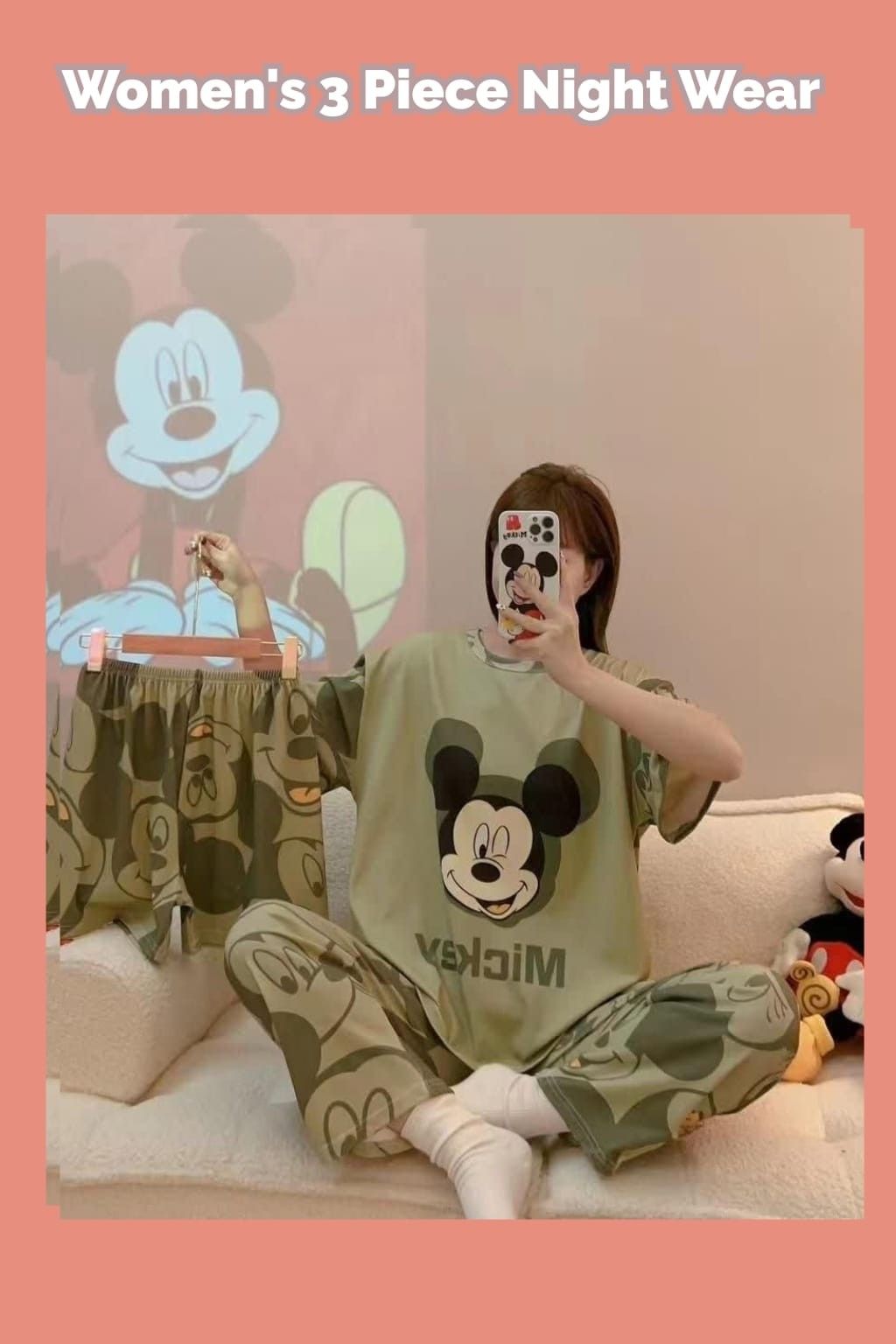 3 Piece Mickey Mouse Nightwear
