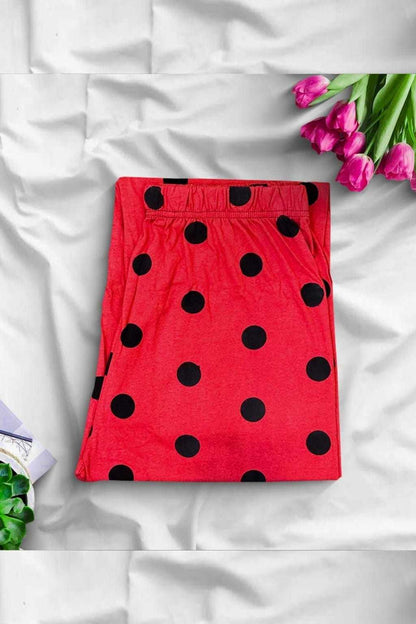Red Dot Sleeping Pajama For Women