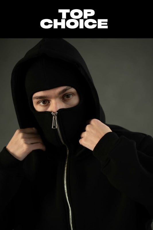 Balaclava Ninja Zipper Hoodie Jacket