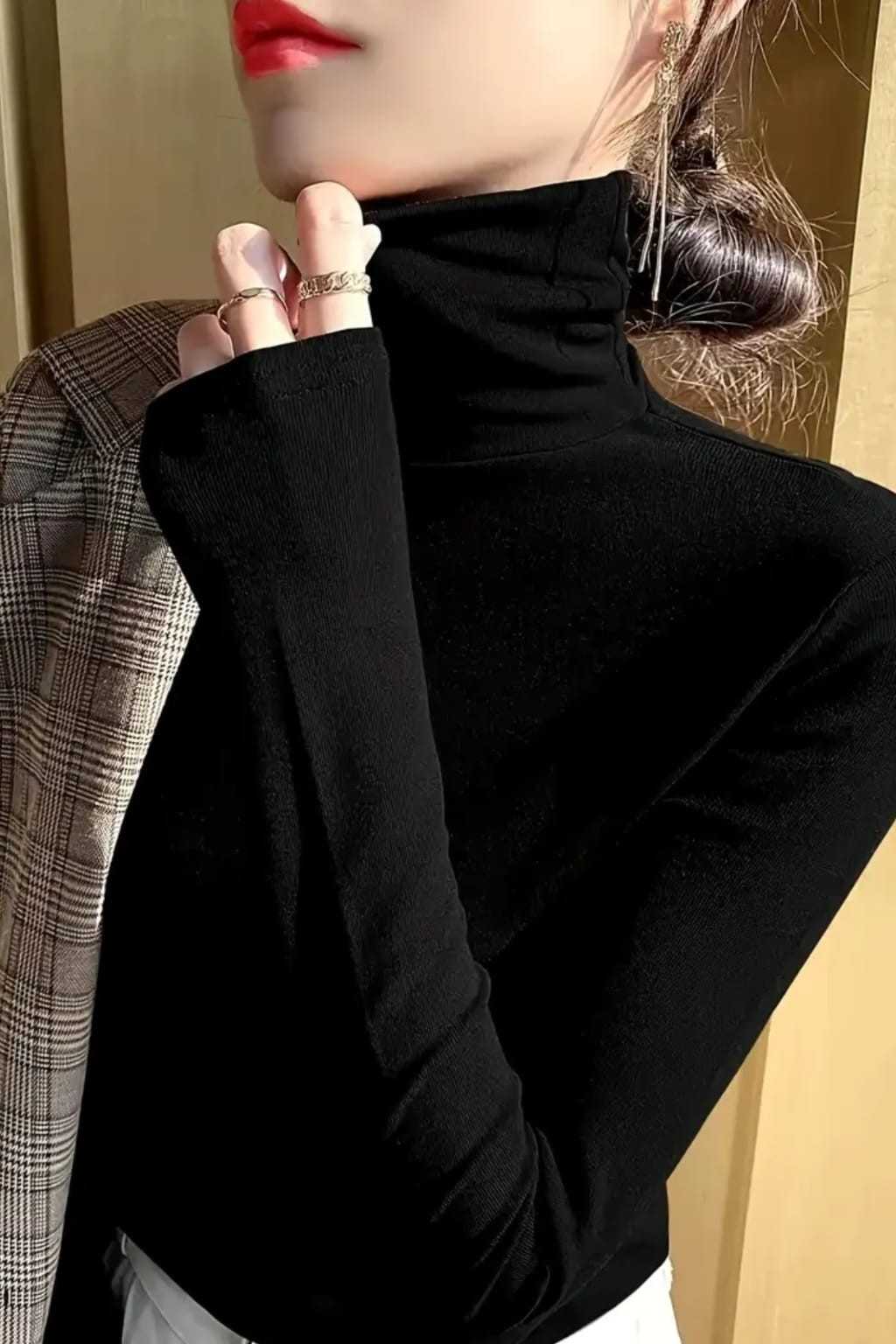 Black High Neck for Women's