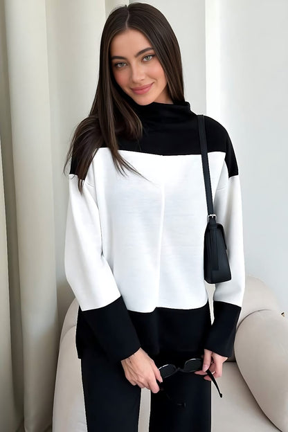 Black Panel Style Co-Ord Sets For Women