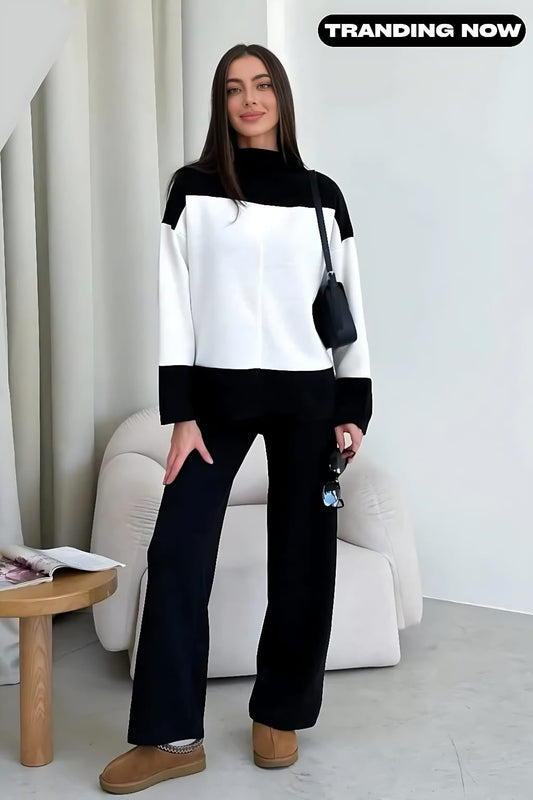 Black Panel Style Co-Ord Sets For Women