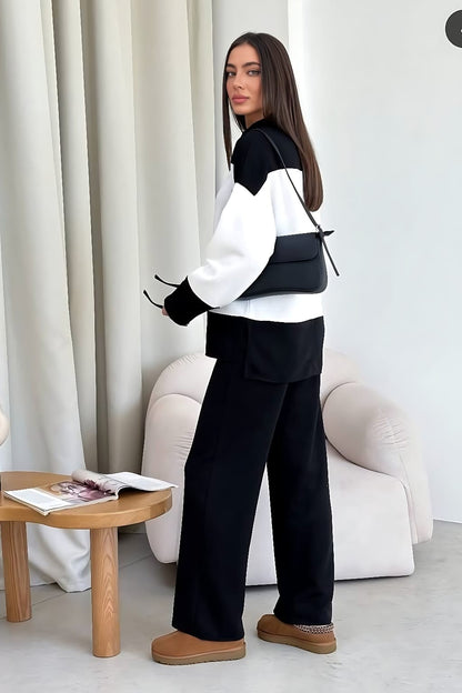 Black Panel Style Co-Ord Sets For Women