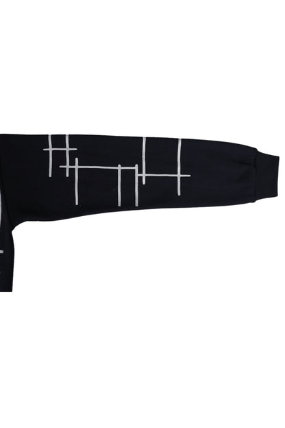 Black Printed Zipper Jacket