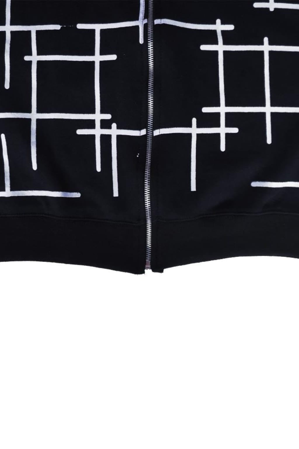 Black Printed Zipper Jacket