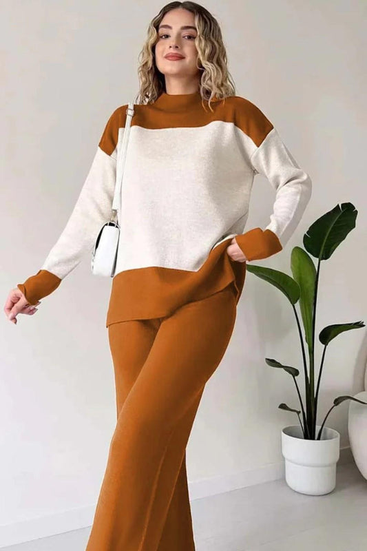 Camel Panel Style Co-Ord Sets For Women