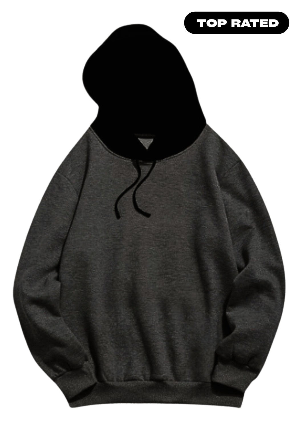 Charcoal With Grey Basic Kangaroo Hoodie