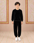 Boys China Imported Velvet – Jet Blcak 2 Pec CO-ORD Set