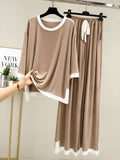 Cream Pure Comfort Plazo Pj Set