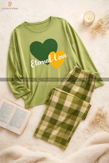 Eternal Love Full-Sleeves Printed Night Suit