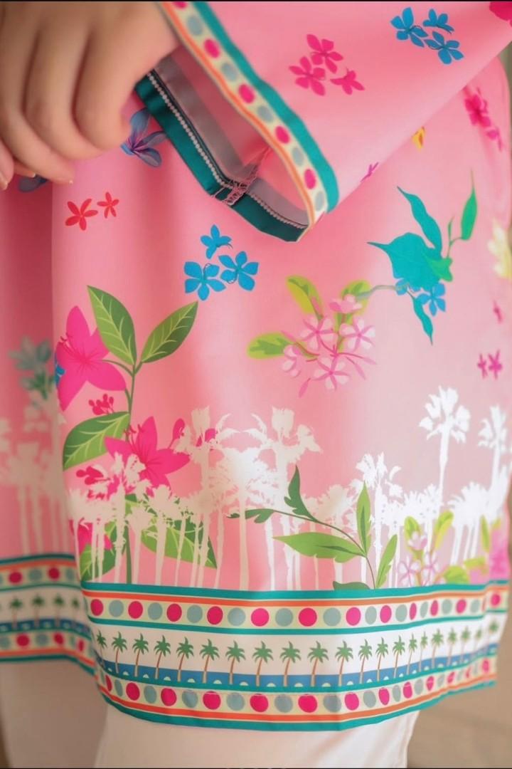 Floral Pink Charm 2PC