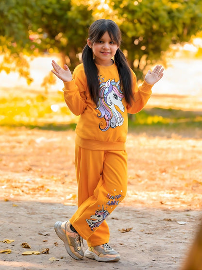 Golden Happy Family Printed Fleece Winter Suit For Kids (Each)