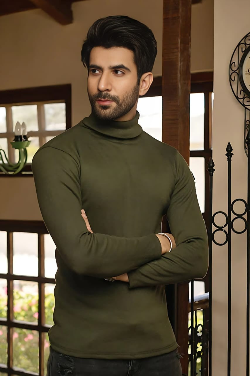 Green High Neck for Men's