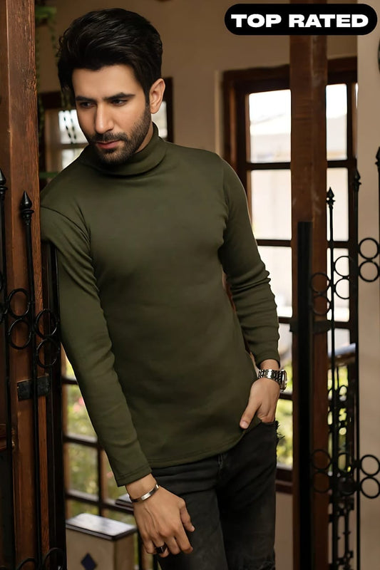 Green High Neck for Men's