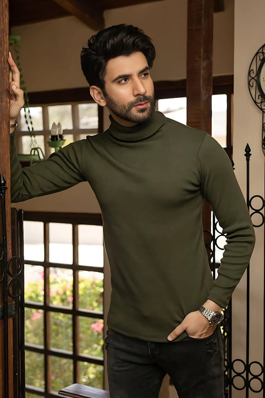 Green High Neck for Men's