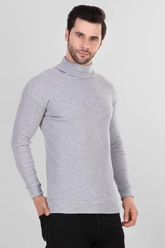 Grey High Neck for Men's