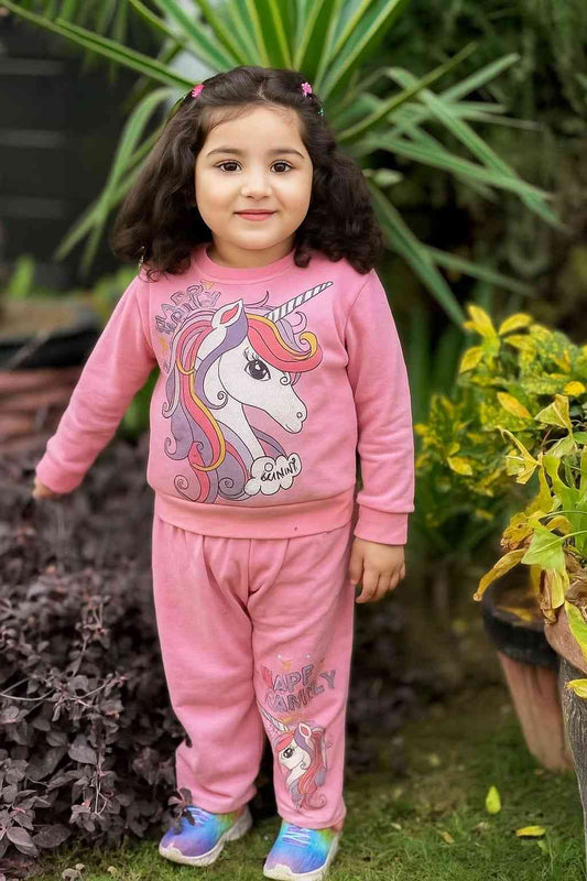 Happy Family Printed Fleece Winter Suit For Kids