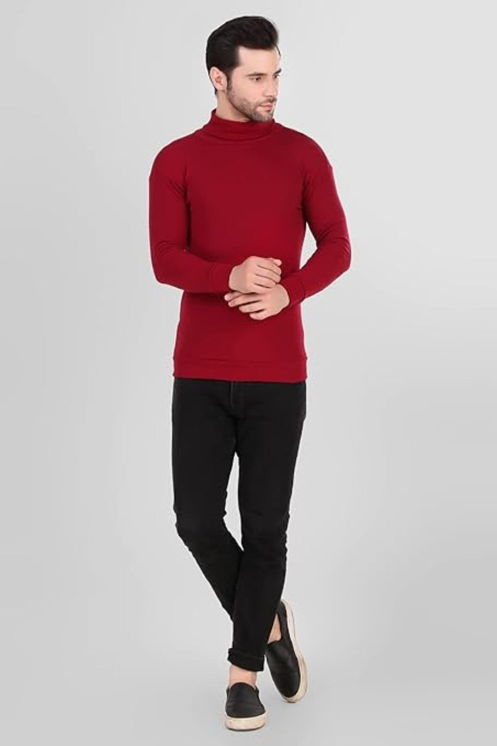 Maroon High Neck for Men's