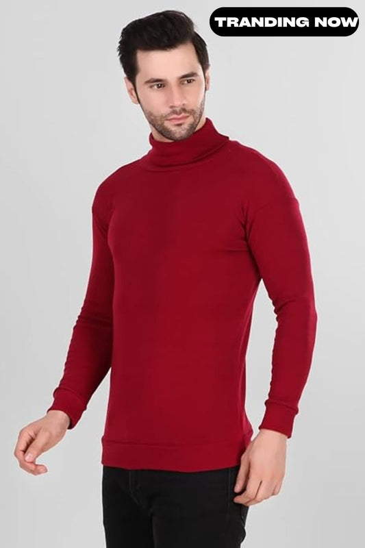 Maroon High Neck for Men's