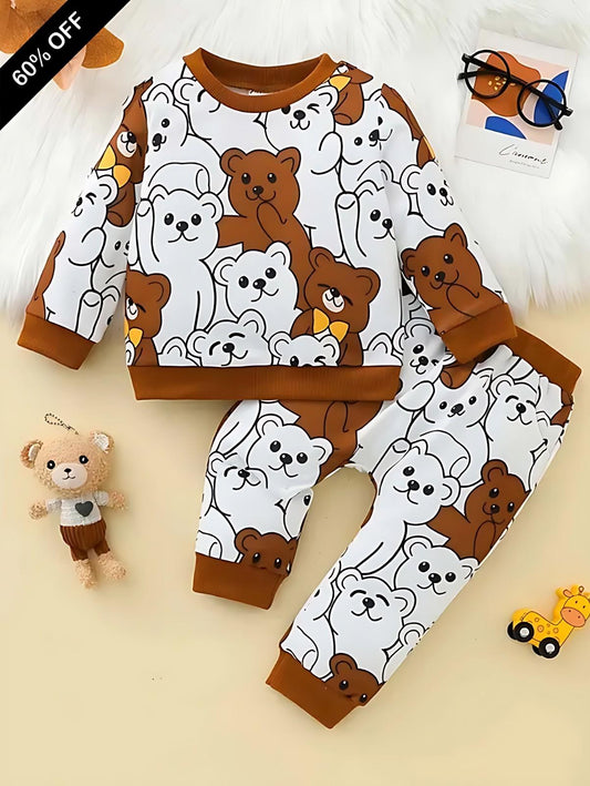 Multi Bear Printed Kids Winter Suit (Each)