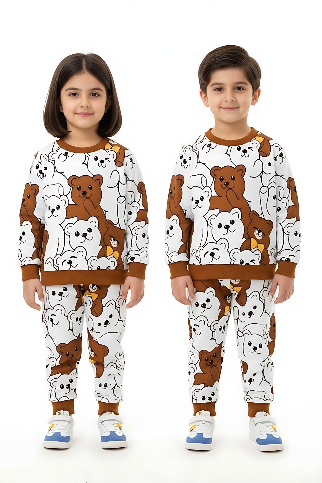 Multi Bear Printed Kids Winter Suit (Each)