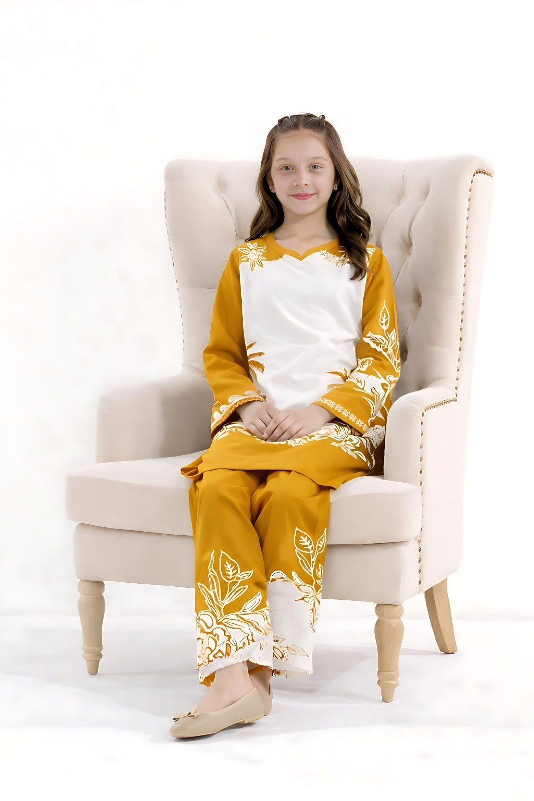 Tropical Mustard Palm 2pcs - Co-ord Set