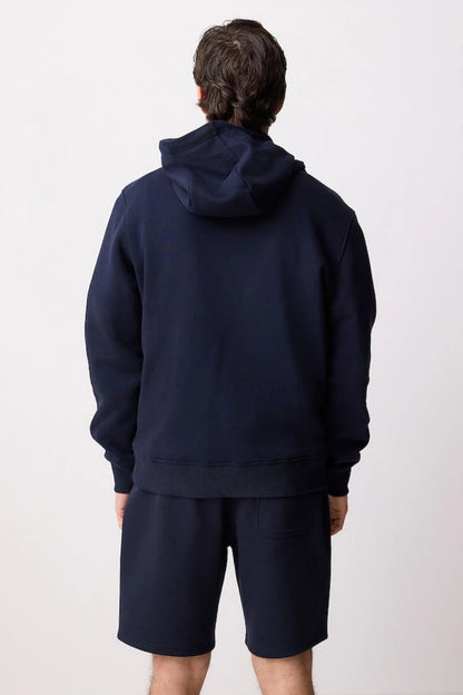 Navy Blue Basic Kangaroo Hoodie for Men