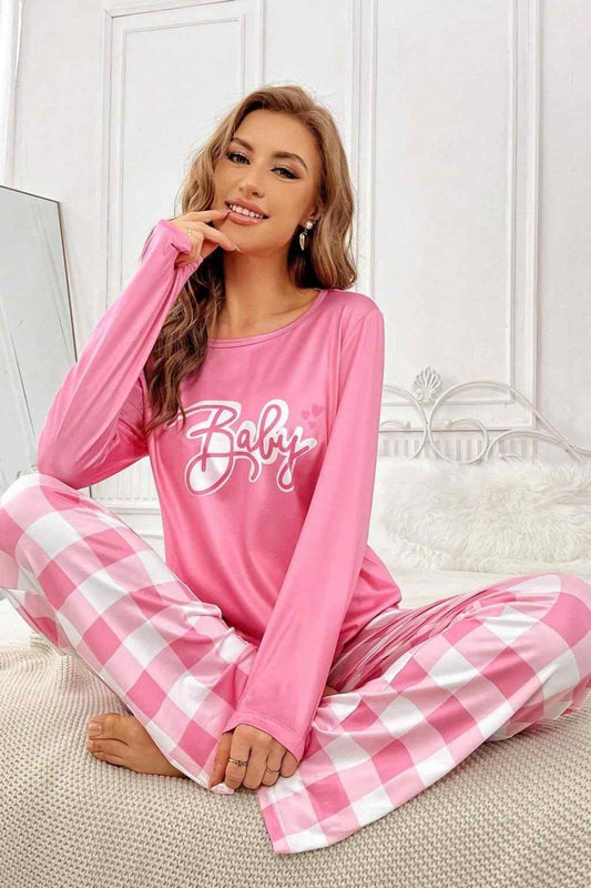 Pink Barbie Printed Night Suit