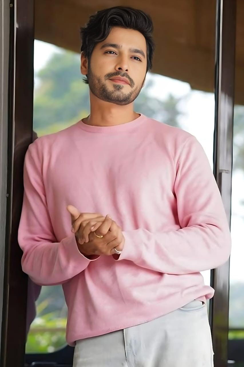 Pink Basic Men's Sweat Shirt