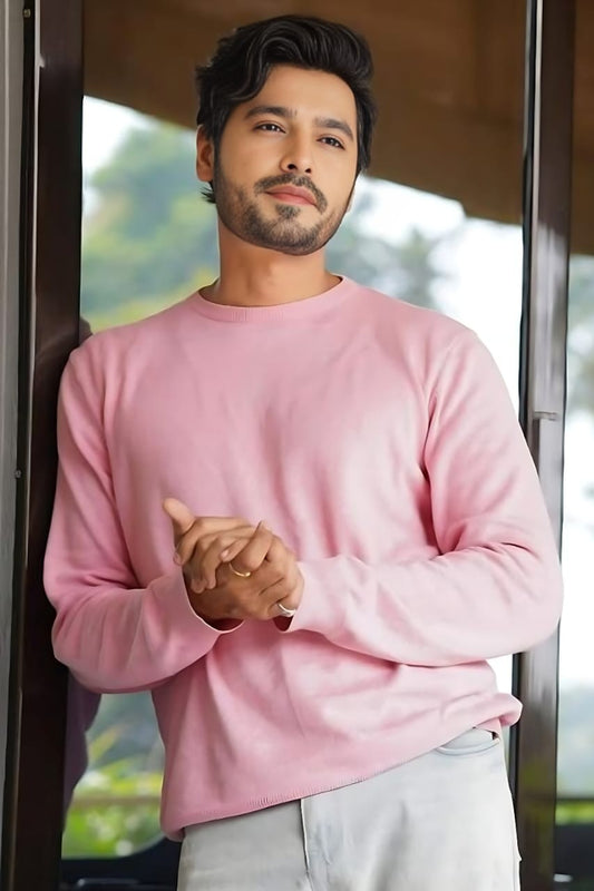 Pink Basic Men's Sweat Shirt