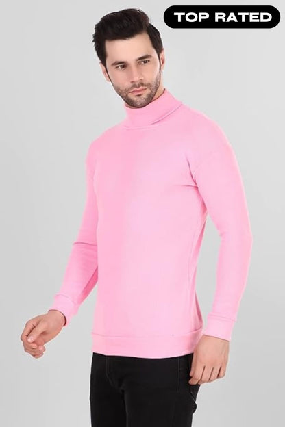 Pink High Neck for Men's