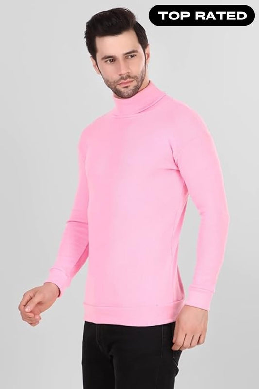Pink High Neck for Men's