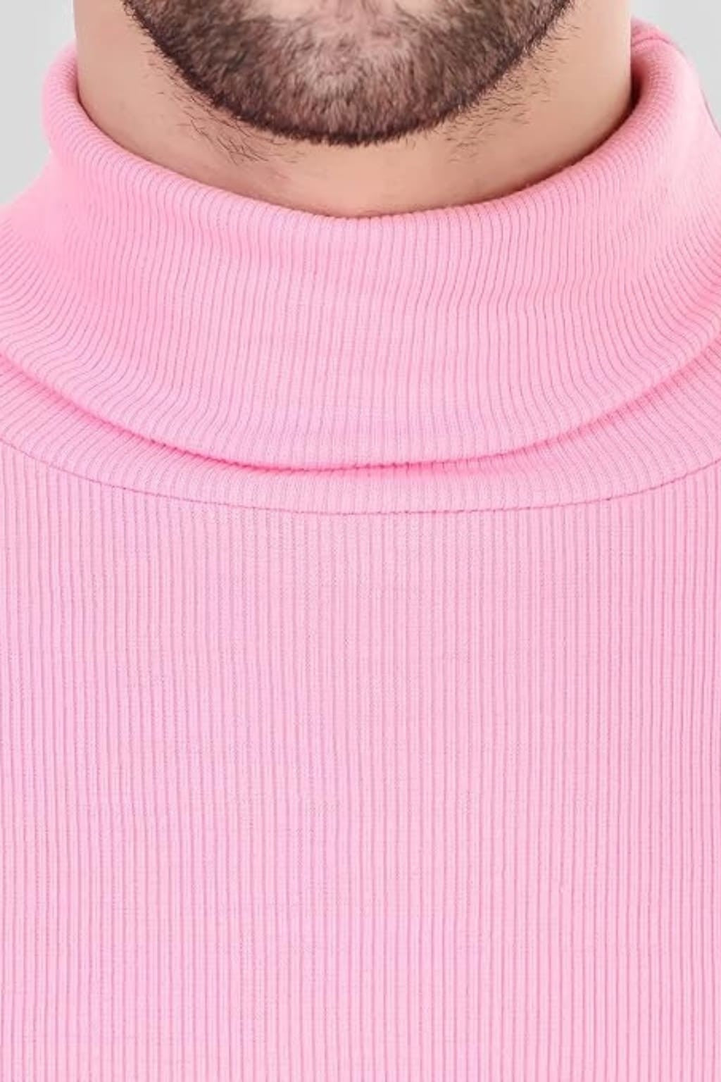 Pink High Neck for Men's